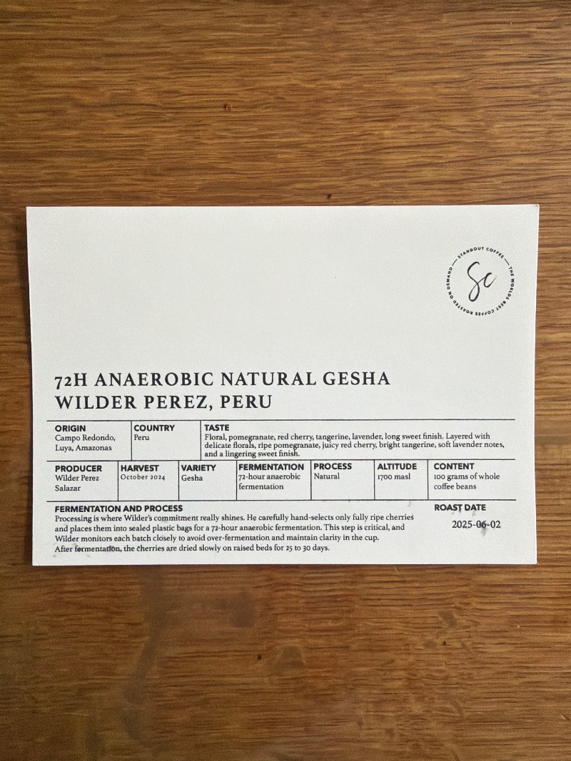 Natural Gesha Wilder Perez